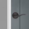 imageKwikset Tustin Interior Privacy Door Handle with Lock Door Lever For Bathroom and Bedroom Venetian Bronze Reversible Keyless Turn Lock with Microban ProtectionVenetian Bronze