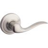 imageKwikset Tustin Interior Privacy Door Handle with Lock Door Lever For Bathroom and Bedroom Venetian Bronze Reversible Keyless Turn Lock with Microban ProtectionSatin Nickel