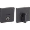 imageKwikset 92580008 258 Downtown Low Profile Slim Square Modern Contemporary Single Cylinder Deadbolt Door Lock featuring SmartKey Security in Iron BlackIron Black