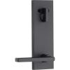 imageKwikset 971HFLSQF514 Single Cylinder Interior Halifax Lever Trim with Square Full Escutcheon Matte Black Finish