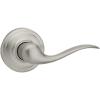 imageKwikset Tustin Interior Passage Door Handle Lever For Closet and Hallway Doors Reversible NonLocking Handle Lever Satin Nickel with Microban ProtectionPack of 1