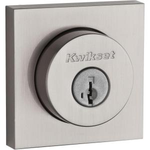 imageKwikset 159SQTSSTRKP Halifax Double Cylinder Keyed Entry Deadbolt with SmartKey  Satin Nickel
