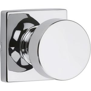 imageKwikset 720PSKSQT26 Pismo Knob with Square Rose Passage Lock with 6AL Latch and RCS Strike Bright Chrome Finish