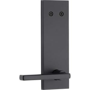 imageKwikset 973HFLSQF514 Dummy Interior Halifax Lever Trim with Square Full Escutcheon Matte Black Finish