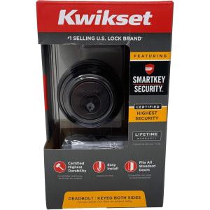 imageKwikset 985 11P SMT CP K4 V1 Signature Bronze Double Cylinder Deadbolt with SmartKey  Quantity 1