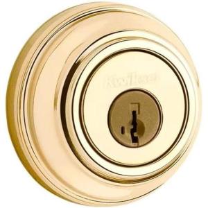 imageKwikset 985 3 SMT CP K4 V1 Signature Brass Double Cylinder Deadbolt with SmartKey  Quantity 1