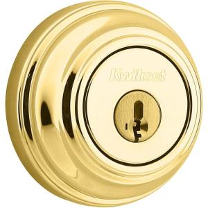 imageKwikset 985 Double Cylinder Deadbolt featuring SmartKey in Polished Brass