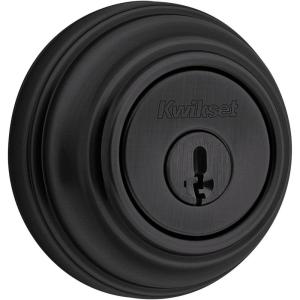 imageKwikset 985SSTRKP 980 Double Cylinder Keyed Entry Deadbolt from The Signature Series  Matte Black