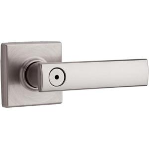 imageKwikset Vedani BedBath Lever Lever in Satin Nickel