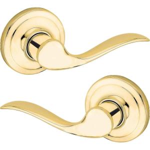 imageTustin BedBath Lever with Microban Antimicrobial Protection in Polished BrassHall and Closet