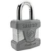 imageKwikset 026SMTSTD SHKL PDL Stanley SmartKey Padlock Standard Shackle 50mm Satin ChromeStandard Retail Packaging