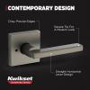 imageKwikset Halifax Vacant Occupied Bathroom Door Handle Lock Privacy Door Lever with Indicator Matte BlackGunmetal