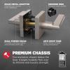 imageKwikset Halifax Vacant Occupied Bathroom Door Handle Lock Privacy Door Lever with Indicator Matte BlackGunmetal