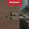 imageKwikset Halifax Vacant Occupied Bathroom Door Handle Lock Privacy Door Lever with Indicator Matte BlackGunmetal