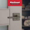 imageKwikset Halifax Vacant Occupied Bathroom Door Handle Lock Privacy Door Lever with Indicator Matte BlackGunmetal