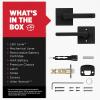 imageKwikset Halifax Vacant Occupied Bathroom Door Handle Lock Privacy Door Lever with Indicator Matte BlackMatte Black