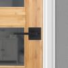 imageKwikset Halifax Vacant Occupied Bathroom Door Handle Lock Privacy Door Lever with Indicator Matte BlackMatte Black