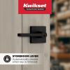 imageKwikset Halifax Vacant Occupied Bathroom Door Handle Lock Privacy Door Lever with Indicator Matte BlackMatte Black