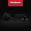 imageKwikset Halifax Vacant Occupied Bathroom Door Handle Lock Privacy Door Lever with Indicator Matte BlackMatte Black