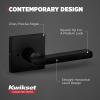 imageKwikset Halifax Vacant Occupied Bathroom Door Handle Lock Privacy Door Lever with Indicator Matte BlackMatte Black