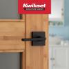 imageKwikset Halifax Vacant Occupied Bathroom Door Handle Lock Privacy Door Lever with Indicator Matte BlackMatte Black