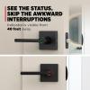 imageKwikset Halifax Vacant Occupied Bathroom Door Handle Lock Privacy Door Lever with Indicator Matte BlackMatte Black