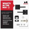 imageKwikset Halifax Vacant Occupied Bathroom Door Handle Lock Privacy Door Lever with Indicator Matte BlackMatte Black