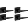 imageKwikset Halifax Vacant Occupied Bathroom Door Handle Lock Privacy Door Lever with Indicator Matte BlackMatte Black