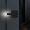 imageKwikset Halifax Vacant Occupied Bathroom Door Handle Lock Privacy Door Lever with Indicator Matte BlackMatte Black