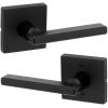 imageKwikset Halifax Vacant Occupied Bathroom Door Handle Lock Privacy Door Lever with Indicator Matte BlackMatte Black