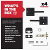 imageKwikset Halifax Vacant Occupied Bathroom Door Handle Lock Privacy Door Lever with Indicator Matte BlackMatte Black