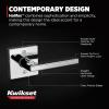 imageKwikset Halifax Vacant Occupied Bathroom Door Handle Lock Privacy Door Lever with Indicator Matte BlackPolished Chrome