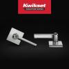 imageKwikset Halifax Vacant Occupied Bathroom Door Handle Lock Privacy Door Lever with Indicator Matte BlackPolished Chrome