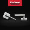 imageKwikset Halifax Vacant Occupied Bathroom Door Handle Lock Privacy Door Lever with Indicator Matte BlackPolished Chrome