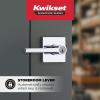 imageKwikset Halifax Vacant Occupied Bathroom Door Handle Lock Privacy Door Lever with Indicator Matte BlackPolished Chrome