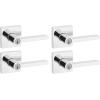 imageKwikset Halifax Vacant Occupied Bathroom Door Handle Lock Privacy Door Lever with Indicator Matte BlackPolished Chrome