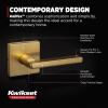 imageKwikset Halifax Vacant Occupied Bathroom Door Handle Lock Privacy Door Lever with Indicator Matte BlackSatin Brass