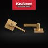 imageKwikset Halifax Vacant Occupied Bathroom Door Handle Lock Privacy Door Lever with Indicator Matte BlackSatin Brass