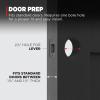 imageKwikset Halifax Vacant Occupied Bathroom Door Handle Lock Privacy Door Lever with Indicator Matte BlackSatin Nickel