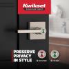 imageKwikset Halifax Vacant Occupied Bathroom Door Handle Lock Privacy Door Lever with Indicator Matte BlackSatin Nickel