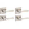imageKwikset Halifax Vacant Occupied Bathroom Door Handle Lock Privacy Door Lever with Indicator Matte BlackSatin Nickel