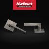 imageKwikset Halifax Vacant Occupied Bathroom Door Handle Lock Privacy Door Lever with Indicator Matte BlackSatin Nickel