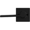 imageKwikset Ladera Dummy Door Handle Single Sided Lever for Closets French Double Doors and Pantry Matte Black NonTurning Left Handed Interior PushPull Lever