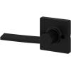 imageKwikset Ladera Dummy Door Handle Single Sided Lever for Closets French Double Doors and Pantry Matte Black NonTurning Left Handed Interior PushPull Lever