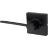 imageKwikset Ladera Dummy Door Handle Single Sided Lever for Closets French Double Doors and Pantry Matte Black NonTurning Left Handed Interior PushPull Lever