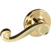 imageKwikset Lido Dummy Door Handle Single Sided Lever for Closets French Double Doors and Pantry Polished Brass NonTurning Right Handed Interior PushPull Lever
