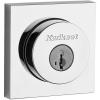 imageKwikset 91590002 Halifax Slim Square Double Cylinder Deadbolt featuring SmartKey in Polished Chrome