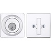 image:imageKwikset 660SQT26S Single Cylinder Square Deadbolt SmartKey with RCAL Latch and RCS Strike Bright Chrome Finish
