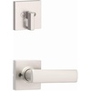 image:imageKwikset 971BRNLSQT15 Single Cylinder Interior Breton Lever Trim with Square Rose Satin Nickel Finish