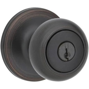 image:imageKwikset 400CV11PS Cove Keyed Entry Door Knobset with SmartKey Venetian Bronze